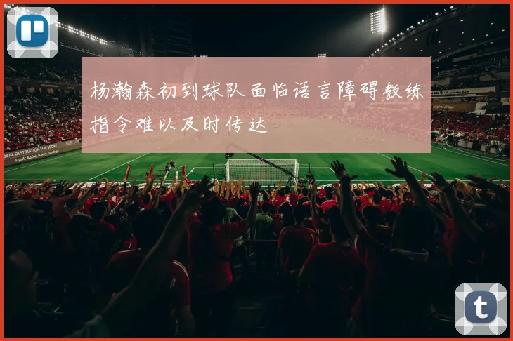 杨瀚森初到球队面临语言障碍教练指令难以及时传达